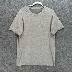 Fabletics Shirt Mens Large Gray Heathered Tshirt Raglan Performance Stretch